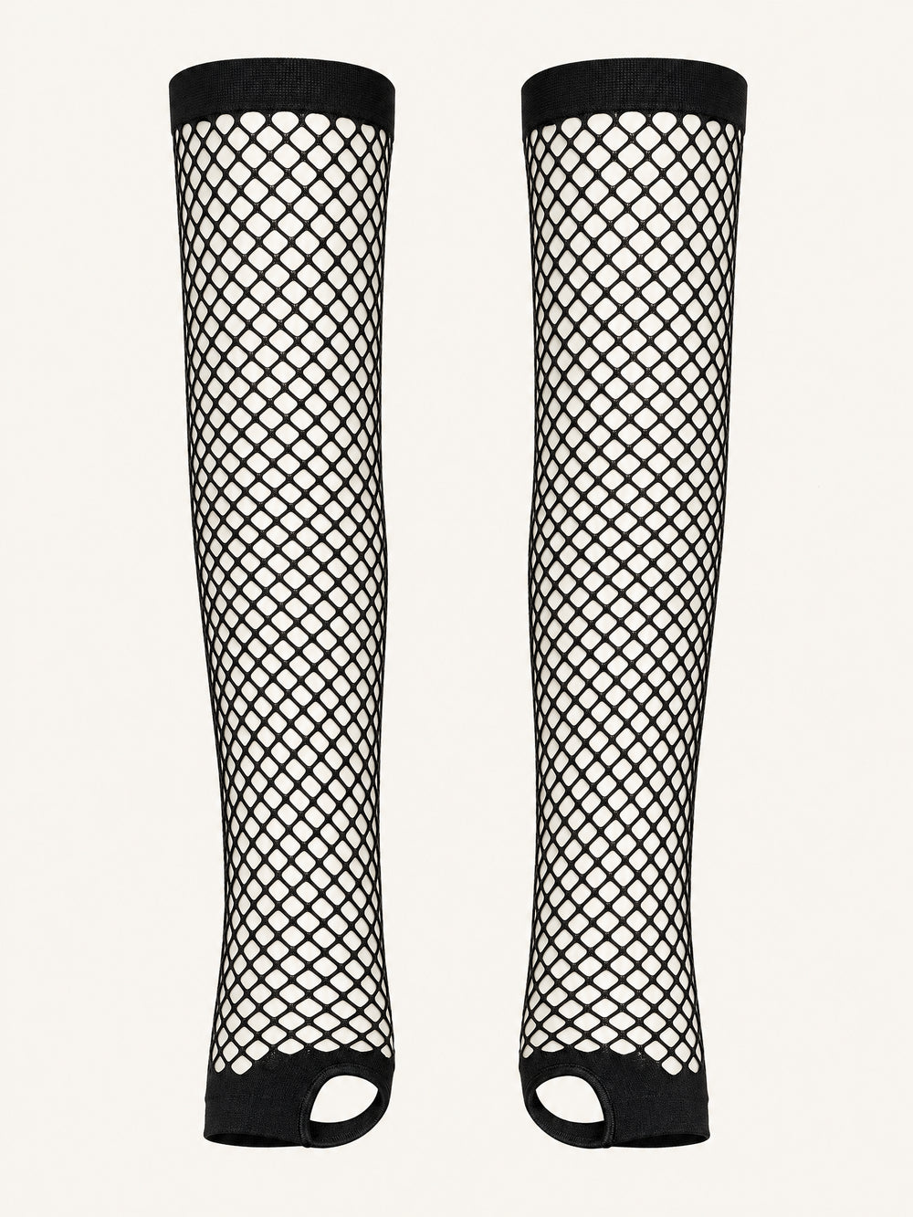 Black Fishnet Stockings with Sheer Detailing