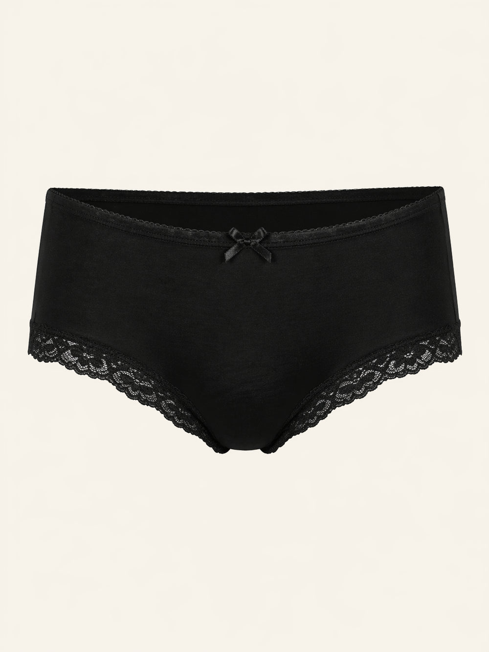 Schwarze Mesh-Panty mit Spitzenborde