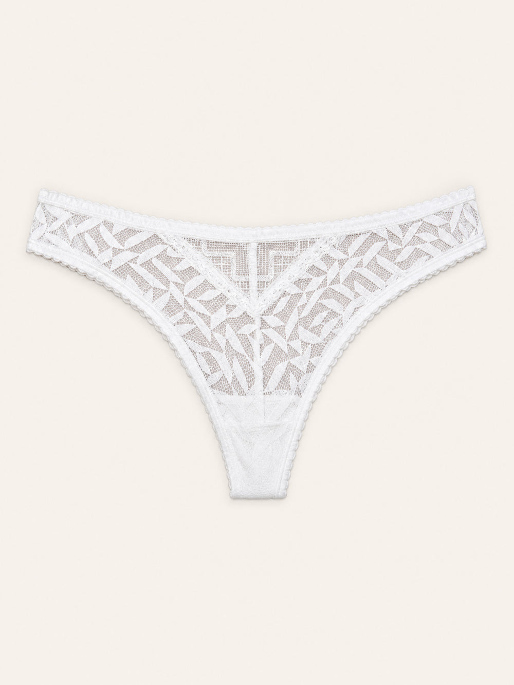White Lace Panty with Sheer Strappy Details